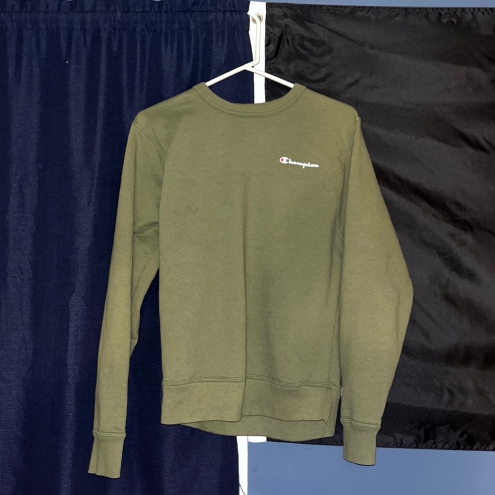 Green Mens Champion Crewneck - Picture 3 of 5